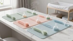 large bottle parts drying