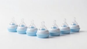 nine ventilated newborn bottles