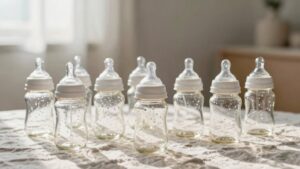 top glass slow flow baby bottles
